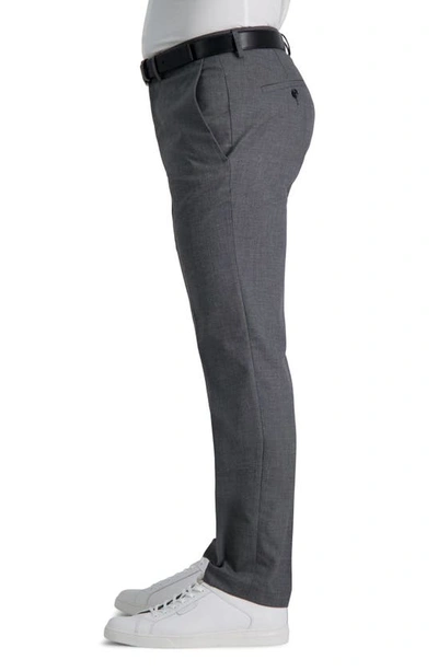 Shop Kenneth Cole Reaction Sharkskin Slim Fit Stretch Dress Pant In Medium Grey