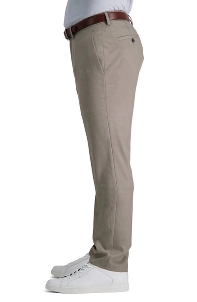 Shop Kenneth Cole Reaction Sharkskin Slim Fit Stretch Dress Pant In Oatmeal