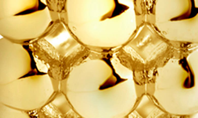 Sterling Forever Three Row Bubble Hoops In Gold