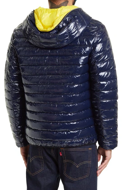Noize Lightweight Hoodie Puffer Jacket In Navy