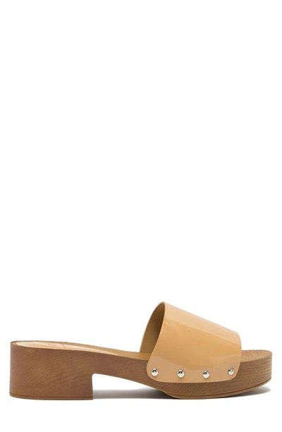 Shop Dirty Laundry Howl Patent Slide Sandal In Nude Patent