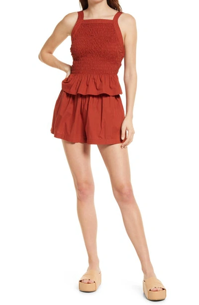 Shop Free People Free-est Fez Camisole & Shorts In Spiced Sunblush
