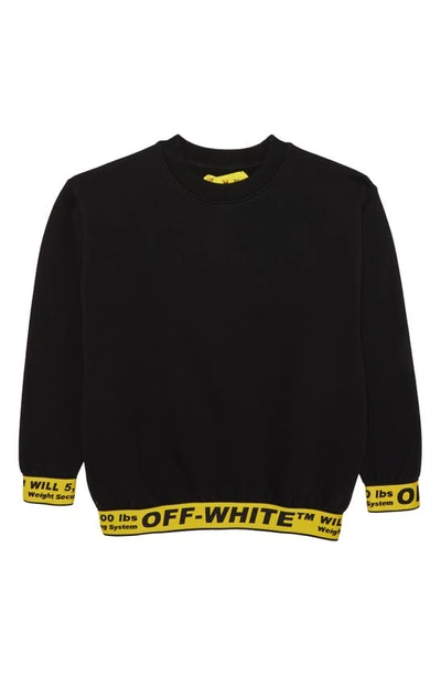 Shop Off-white Kids' Industrial Sweatshirt In Black Yellow