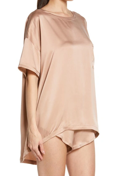 Shop Lunya Washable Silk Short Pajamas In Otium Tan