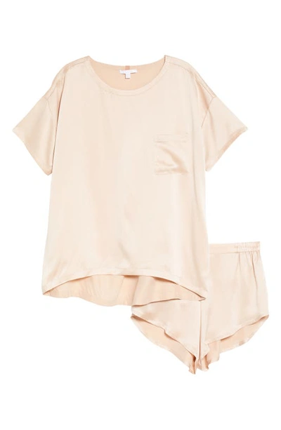 Shop Lunya Washable Silk Short Pajamas In Delicate Pink