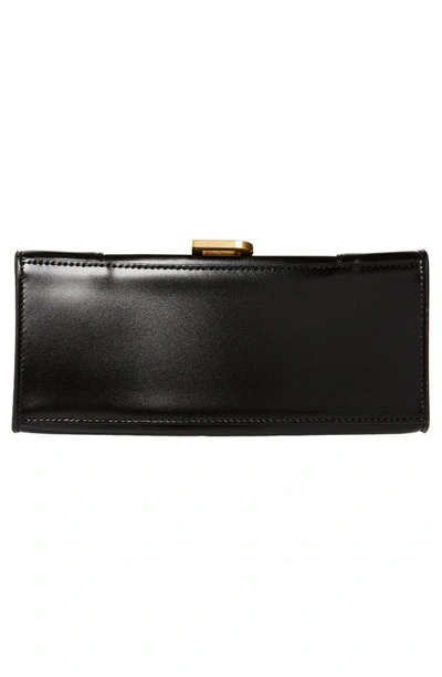 Shop Balenciaga Small Hourglass Leather Top Handle Bag In Black