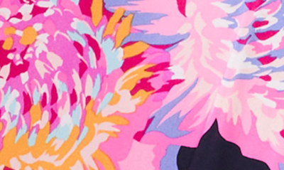 Chaus Floral Tie Front Sleeveless Jersey Dress In Aqua