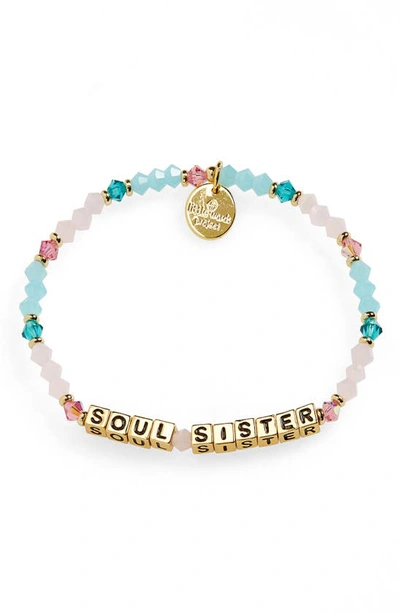 Shop Little Words Project Soul Sister Beaded Stretch Bracelet In Multi