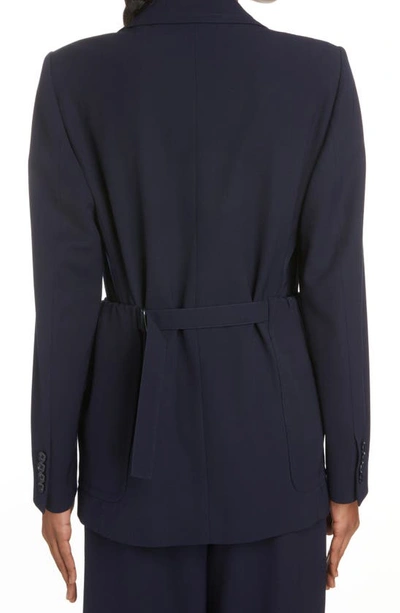 Dries Van Noten Basil Gabardine Blazer In Navy 509