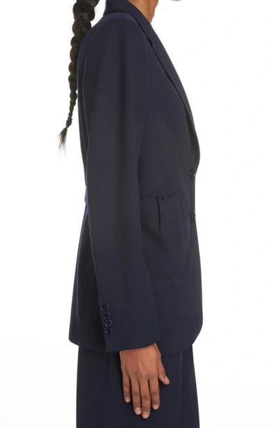 Dries Van Noten Basil Gabardine Blazer In Navy 509