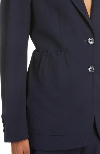 Dries Van Noten Basil Gabardine Blazer In Navy 509