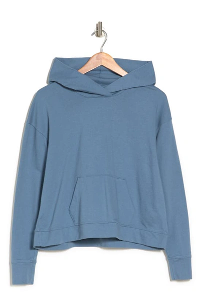 Shop James Perse Relaxed Cropped Hoodie In Zero