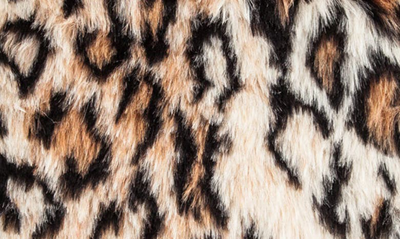 Shop Petkit Pet Life® Luxe Lab-pard Dazzling Leopard Patterned Faux Mink Fur Dog Coat Jacket In Brown