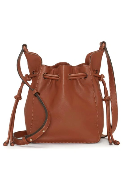 Shop Vince Camuto Maryn Leather Crossbody Bag In Danish Brown