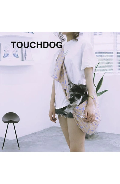 Shop Touchdog Paw-ease Over-the-shoulder Sling Pet Carrier In Pink