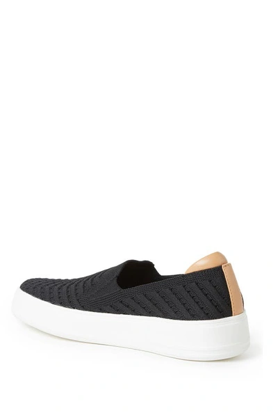 Shop Original Comfort By Dearfoams Sophie Knit Slip-on Sneaker In Black2