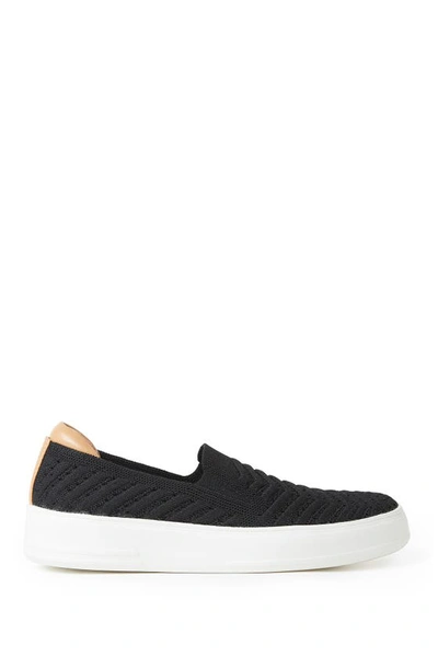 Shop Original Comfort By Dearfoams Sophie Knit Slip-on Sneaker In Black2