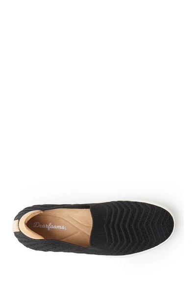 Shop Original Comfort By Dearfoams Sophie Knit Slip-on Sneaker In Black2