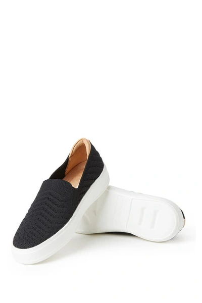 Shop Original Comfort By Dearfoams Sophie Knit Slip-on Sneaker In Black2