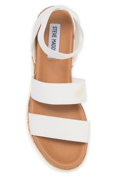 Shop Steve Madden Belladonna Ankle Strap Wedge Sandal In White