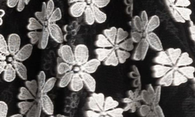 Dress The Population Lilliana Floral Fit & Flare Minidress In Black-white