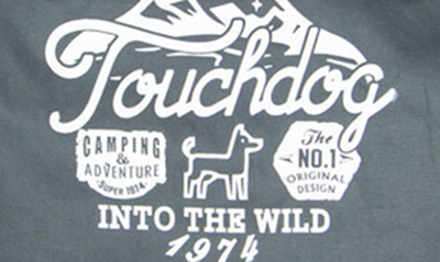 Touchdog 'cloudburst' Waterproof Reversible Dog Raincoat In Gray