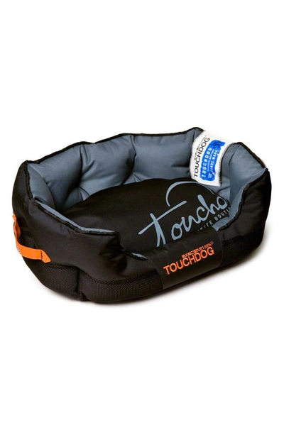 Shop Petkit Touchdog Performance-max Sporty Comfort Cushioned Dog Bed In Black