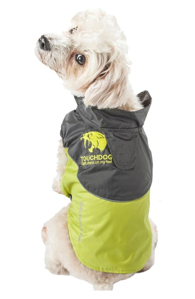 Shop Petkit Touchdog Subzero-storm Waterproof 3m Reflective Dog Coat In Green
