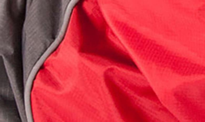 Touchdog Quantum-ice Full-bodied Adjustable And 3m Reflective Dog Jacket In Red Charcoal Grey