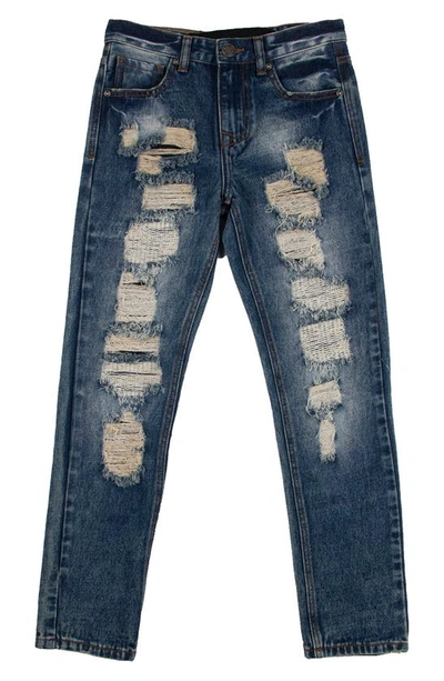 Shop X-ray Super Flex Distressed Jeans In Blue