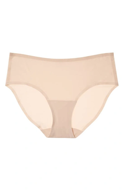 Uwila Warrior Three-pack No Brainer Stretch Bikini Briefs In 2 Almond And 1 Tap Shoe Black