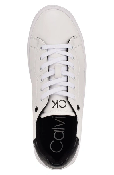 Shop Calvin Klein Lucio Fashion Sneaker In White/ Black