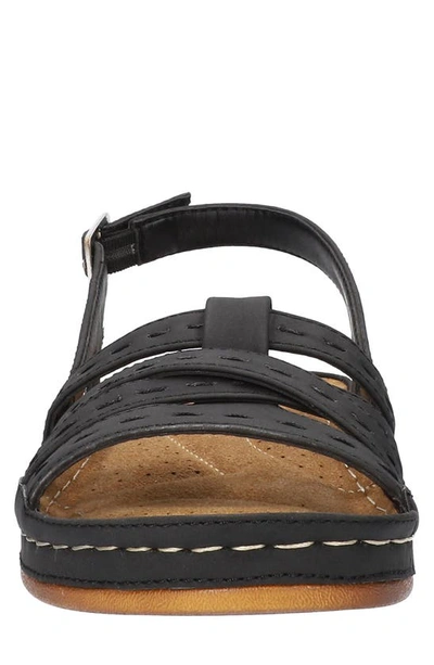 Easy Street Kehlani Womens Faux Leather Slip On Huarache In Black