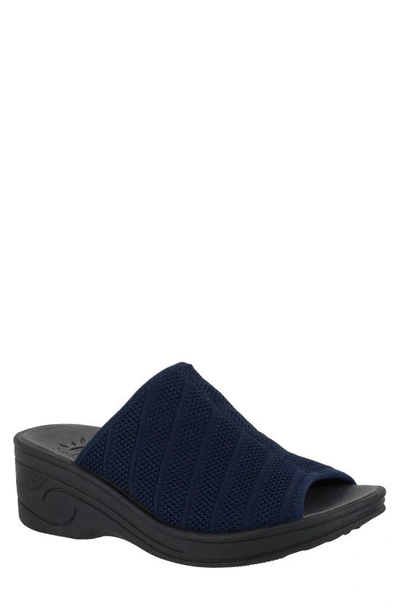Easy Street Solite Airy Slide Sandals Women s Shoes In Navy ModeSens