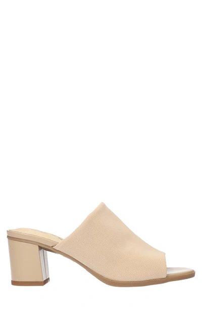 Shop Easy Street Carmella Heeled Mule In Natural Stretch Fabric
