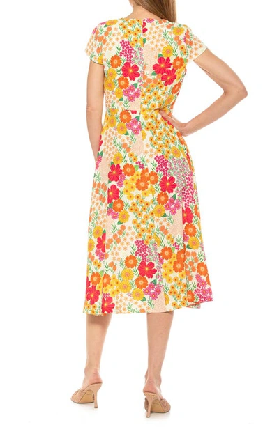 Shop Alexia Admor Lily Crew Neck Midi Dress In Floral Party