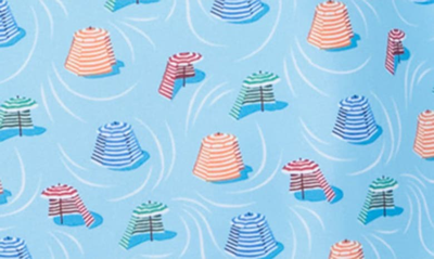 Shop Slate And Stone 6" Swim Trunks In Blue Umbrella Print