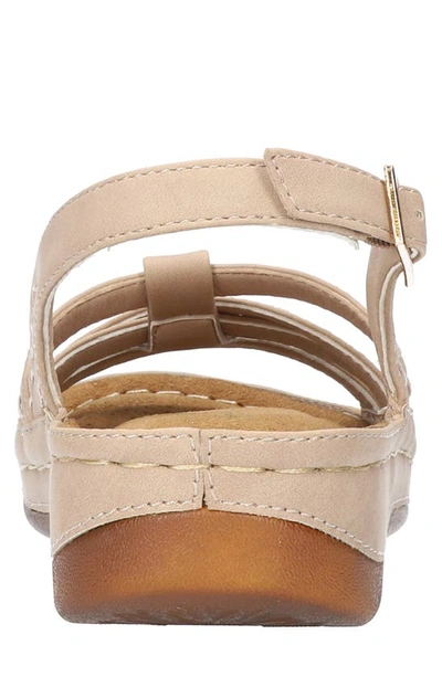 Easy Street Kehlani Womens Casual N Slingback Sandals In Natural
