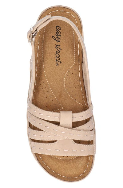 Easy Street Kehlani Womens Casual N Slingback Sandals In Natural