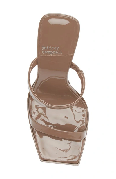 Shop Jeffrey Campbell Hustler Platform Sandal In Taupe Patent