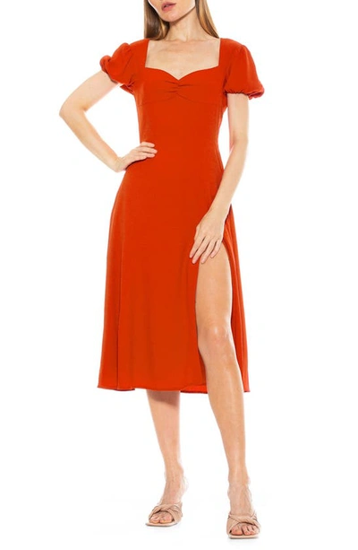 Shop Alexia Admor Gracie Sweetheart Slit Dress In Coral