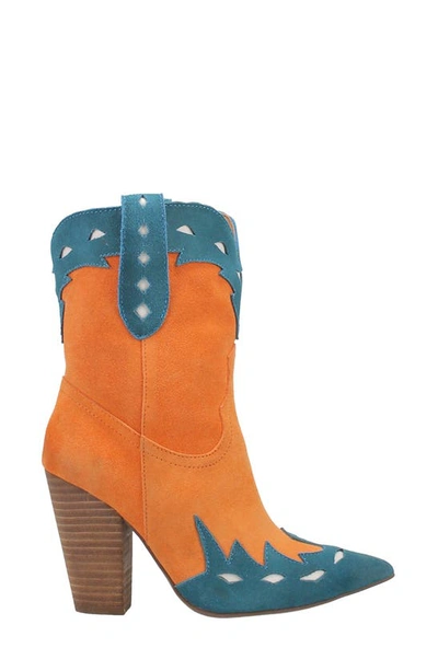 Shop Dingo Spicy Western Boot In Blue/ Orange