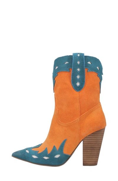 Shop Dingo Spicy Western Boot In Blue/ Orange