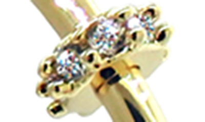 Liza Schwartz Stella 18k Gold Plated Cz Station Hoop Earrings In Gold