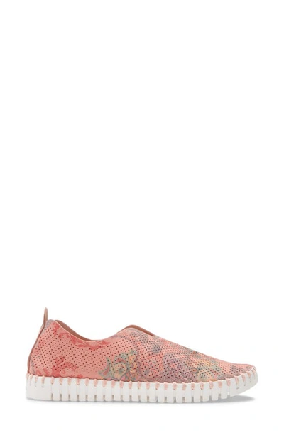 Shop Ilse Jacobsen Tulip 139 Perforated Slip-on Sneaker In Coral Blush Fabric