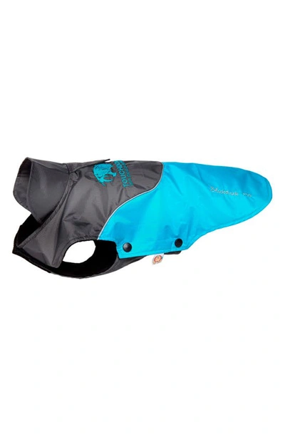 Shop Pet Life Touchdog Subzero-storm Waterproof 3m Reflective Dog Coat In Sky Blue And Black