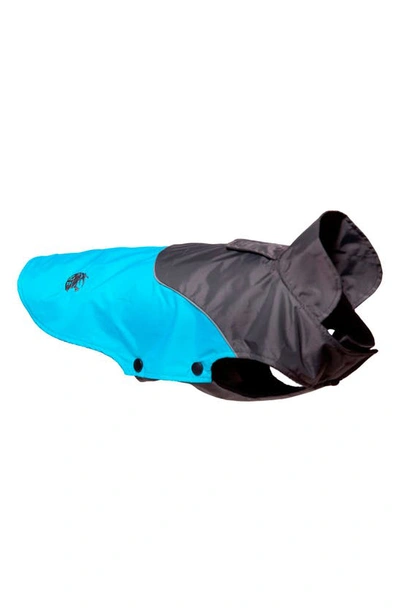 Shop Pet Life Touchdog Subzero-storm Waterproof 3m Reflective Dog Coat In Sky Blue And Black