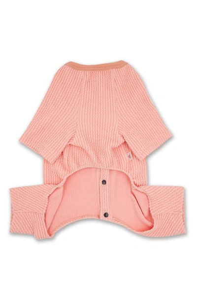 Shop Pet Life Touchdog Ciesta-luxe Full Bodied Thermal Jumpsuit In Pink