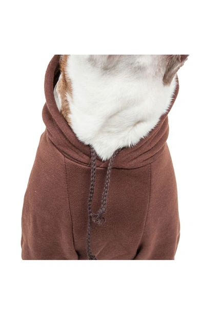 Shop Pet Life Fashion Plush Dog Hoodie In Brown