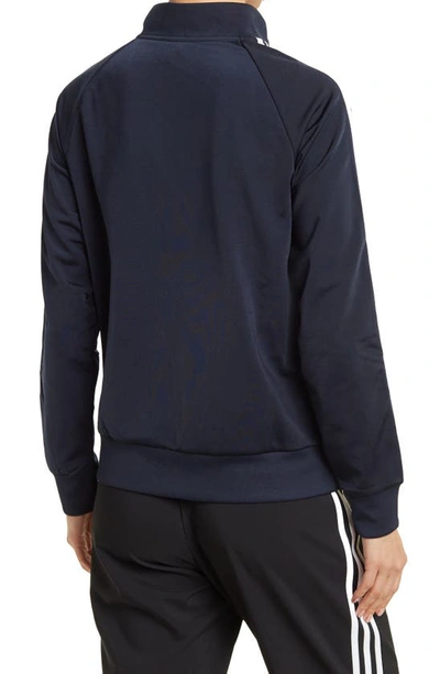 Adidas Originals Women's Adidas Essentials Warm-up Tricot Slim 3-stripes Track Jacket (plus Size) In Legend Ink